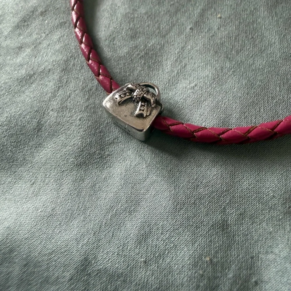 Silver Hand Bag Charm with Bow